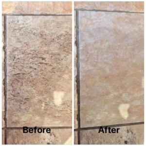 grey tile before and after